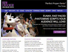 Tablet Screenshot of bencrockerpantomimes.com